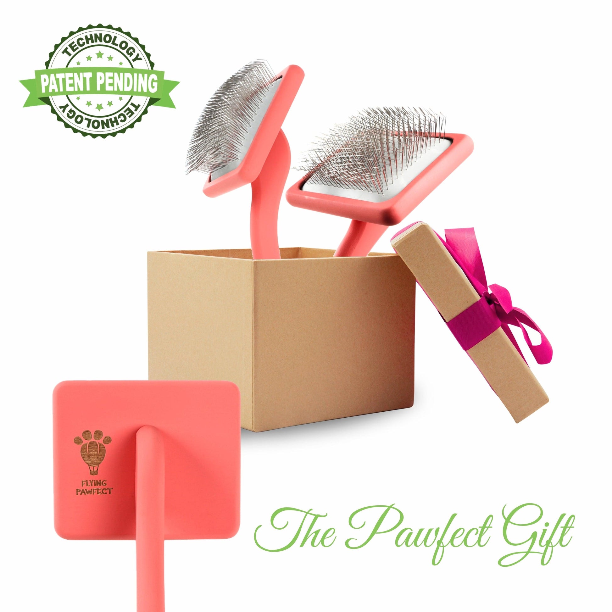 Flat Slicker Brush - Coral - Large - Flying Pawfect Store