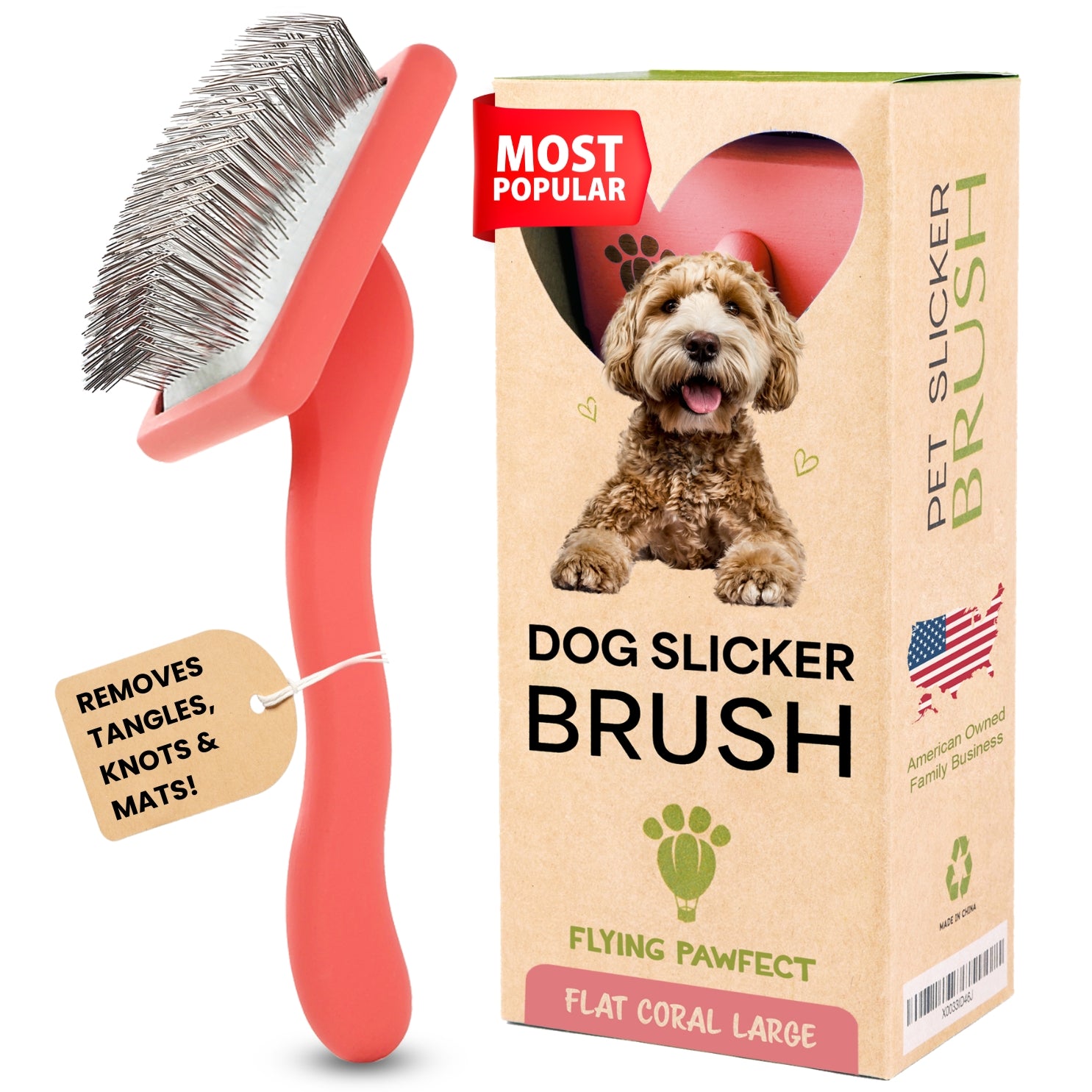リリパットレーン　pet's practice Eco-friendly dog grooming brush | Patent-Pending Slicker Brush