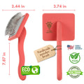 Flat Slicker Brush - Coral - Large - Flying Pawfect Store