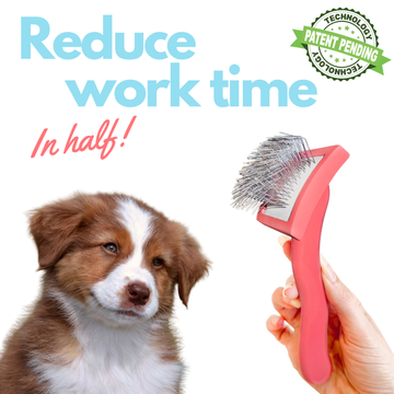 [CS] Puppies and small dogs groomed with the coral small curved slicker brush
