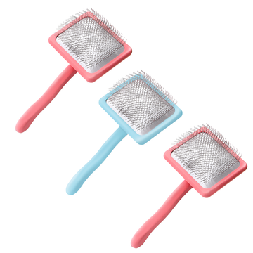 3 Pack - Slicker Brush - 1 Baby Blue & 2 Coral