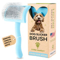 Curved Slicker Brush Baby Blue Medium