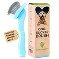 Curved Slicker Brush Baby Blue Small