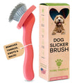 Curved Slicker Brush Coral Small