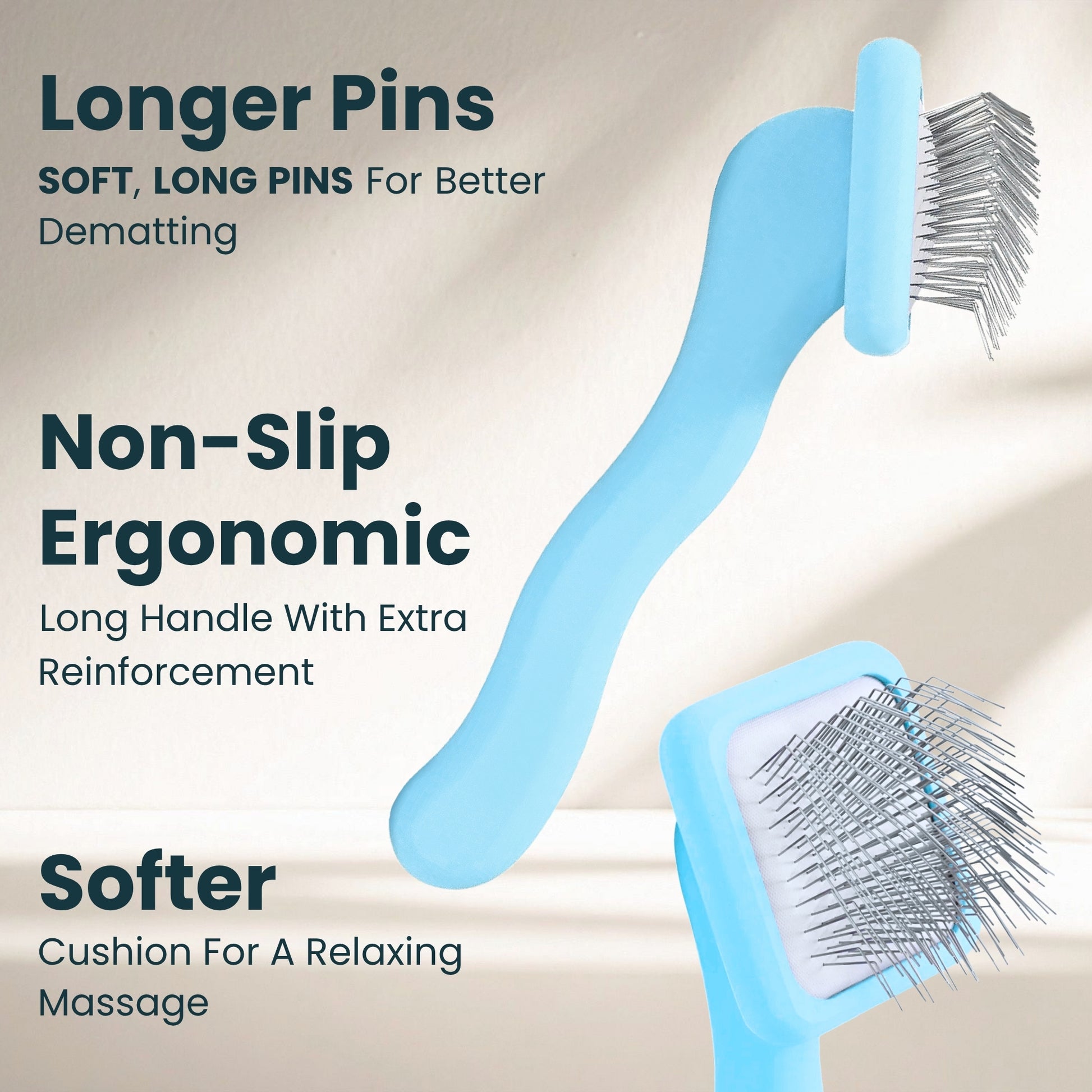 [FBS] Features of the baby blue small flat slicker brush