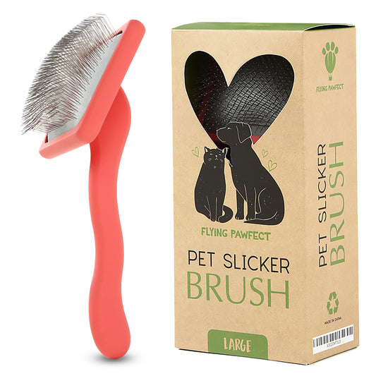 Flat Slicker Brush - Coral - Large